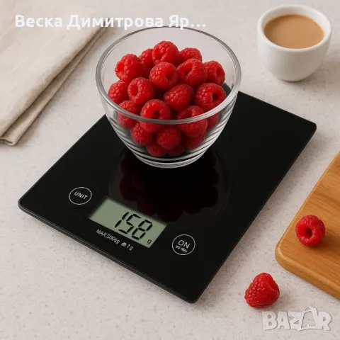 Кухненска везна Rosberg Premium, 5 кг., LCD екран, снимка 2 - Други - 50212599