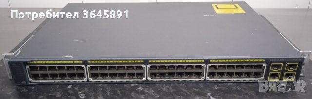 Cisco Catalyst WS-C2960-48PST-L PoE switch , суич 