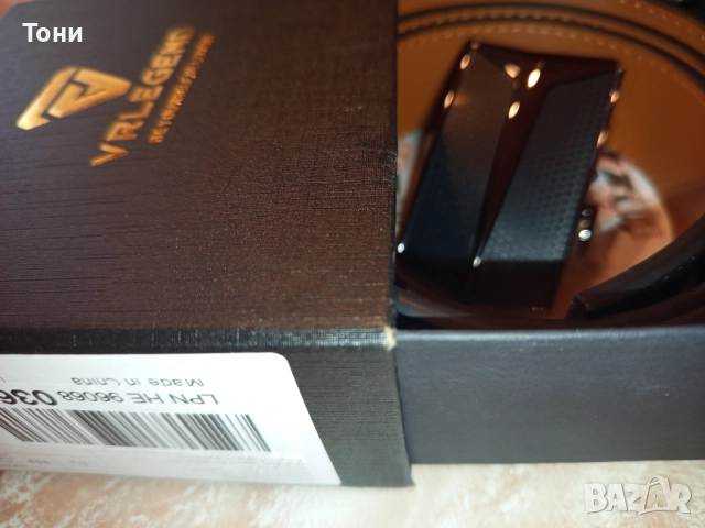 VRLEGEND ORIGINAL Нов Мъжки Автоматичен Кожен Колан с Кутия 130см., снимка 4 - Колани - 52306427