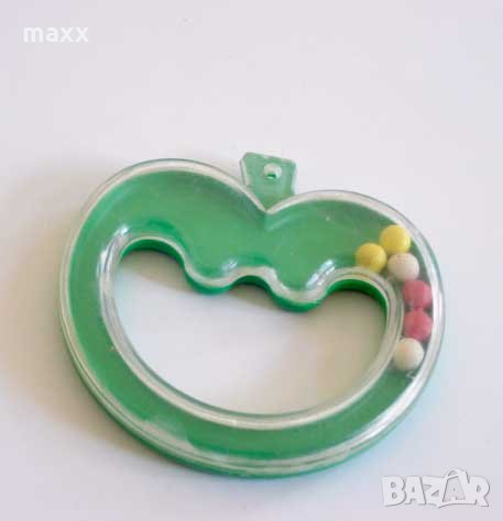 бебешка дрънкалка ябълка с топчета, снимка 1