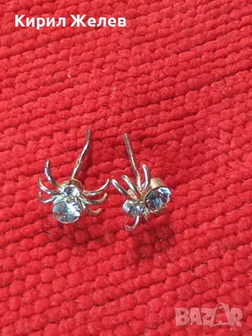 НЕЖНИ ФИГУРАЛНИ СКЪПОЦЕННИ ОБЕЦИ ПАЯЧЕТА БЛАГОРОДНА СТОМАНА с БЯЛА ПОЗЛАТА и ЦИРКОНИ 47508, снимка 9 - Обеци - 49551516