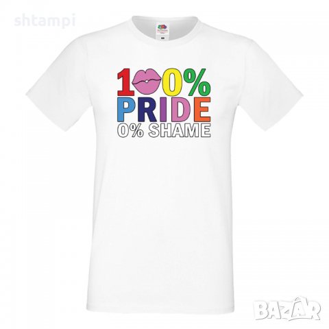  Мъжка тениска 100 percent Pride,Прайд,Празник.Повод,Изненада, снимка 12 - Тениски - 37101999