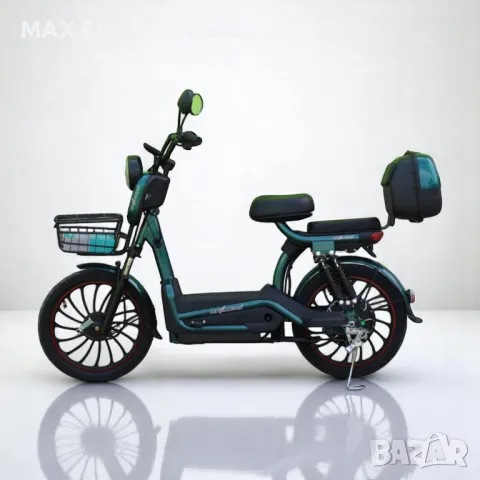 Електрически скутер с педали MaxMotors EBZ 20 1200W/60V/20Ah - GREEN, снимка 2 - Мотоциклети и мототехника - 50015624