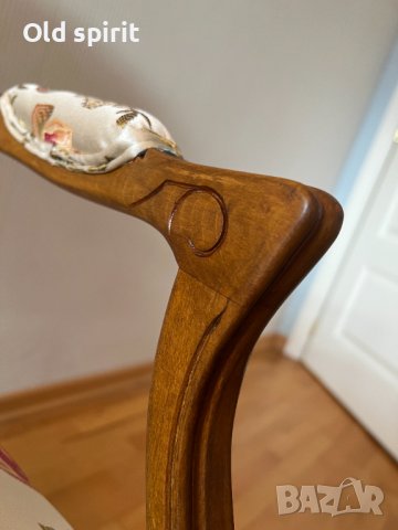 Двойка антикварни кресла Fleurs de Versaille в стил Луи XV, кабриолет (Cabriolet), снимка 9 - Антикварни и старинни предмети - 43356232