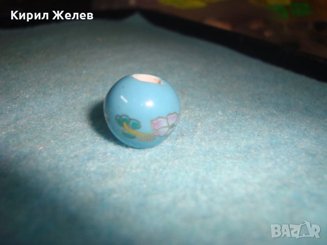 ПОРЦЕЛАНОВО ФЛОРАЛНО ИЗРИСУВАНО ТОПЧЕ за НАНИЗ ГРИВНА НАКИТ 19817, снимка 5 - Колиета, медальони, синджири - 35653674