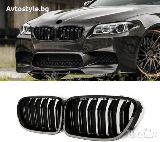 Бъбреци с двойни ребра тип M5 черен лак за BMW серия 5 F10, F11 10-17г, снимка 1