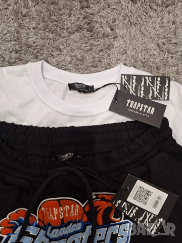 Trapstar Спортен Екип РАЗПРОДАЖБА Трапстар черно/бял екип памук, снимка 3 - Спортни дрехи, екипи - 52454610