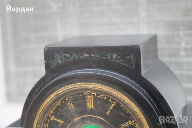 Каминен френски мраморен часовник , снимка 4 - Антикварни и старинни предмети - 35631412