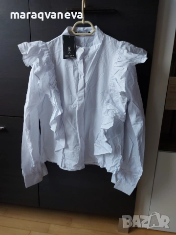 Нова риза с къдрички, размер S/36 с етикет