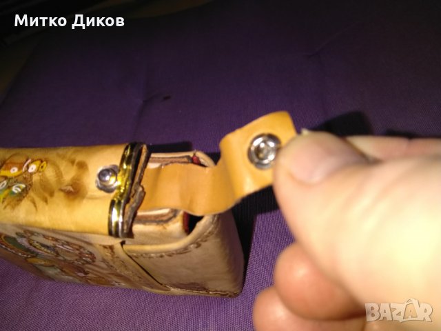 Калъвче за цигари 100мм-за запалка -за колан -естествена кожа-100х70х25мм, снимка 3 - Табакери - 32810526