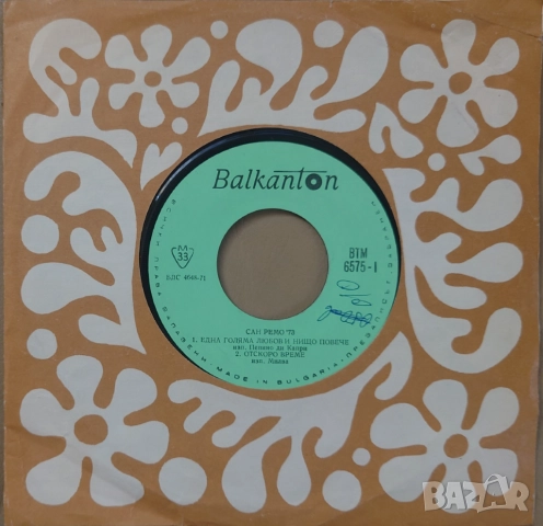 Грамофонни плочи Балкантон 7" сингли цени в обявата, снимка 3 - Грамофонни плочи - 45818629