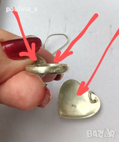 Комплект диамантирани сребърни бижута / проба 925 и житен клас , снимка 9 - Бижутерийни комплекти - 40676303