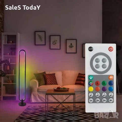 LED лампа и дистанционно, RGB & White, Парти, 13x104,5 см, снимка 4 - Лед осветление - 48859368