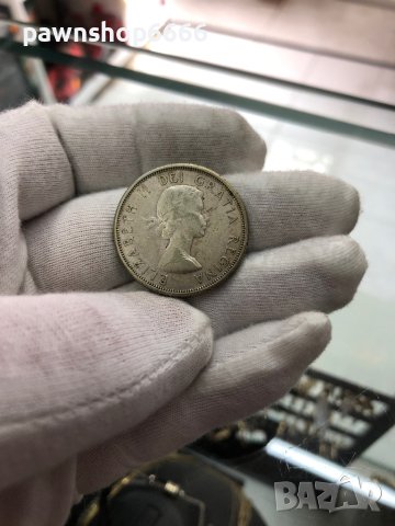 Сребърна монета Канада 50 цента, 1961, снимка 13 - Нумизматика и бонистика - 40503617