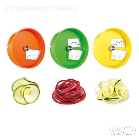 Уред за спираловидно нарязване на зеленчици, снимка 4 - Други стоки за дома - 52364295