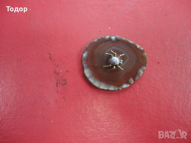 Полиран минерал ахат халцедон 17, снимка 3 - Колекции - 43966966