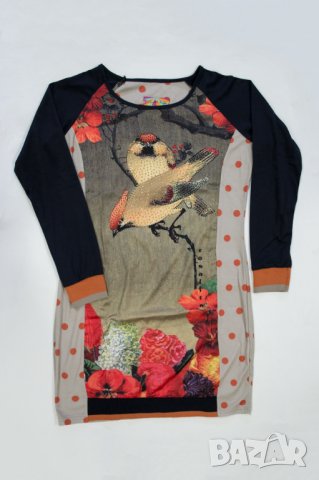 Многоцветна къса рокля Rosalita Mc Gee - L, снимка 3 - Рокли - 43116191