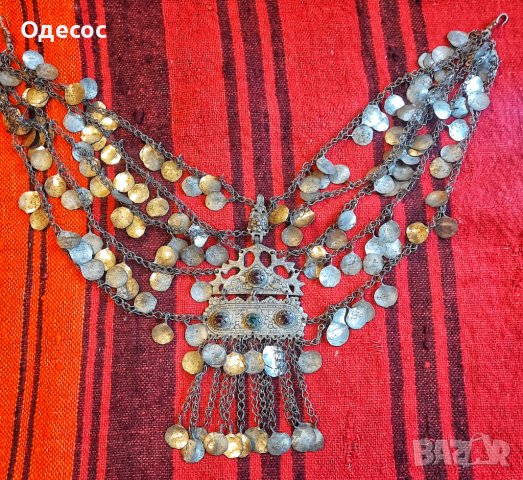 Стар възрожденски сребърен накит,нагръдник, снимка 6 - Антикварни и старинни предмети - 33472155