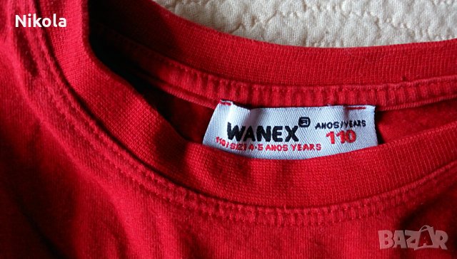 Детска червена блуза Wanex за момиче с ръст 110см, снимка 5 - Детски Блузи и туники - 28221097