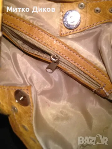 Светло кафява чанта като М естествена кожа 38х27см, снимка 11 - Чанти - 47752362