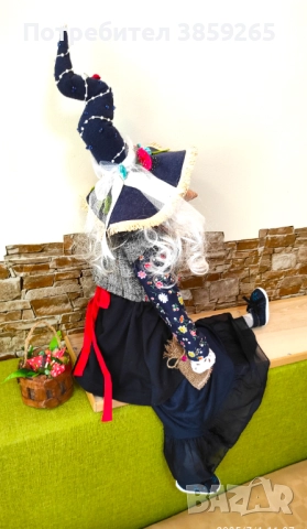 Кукла БАБА ЯГА. Ръчно изработена., снимка 8 - Кукли - 52399423