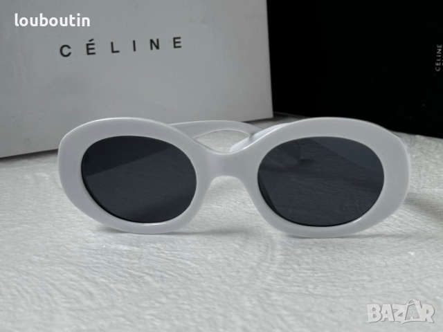 Celine 2023 дамски слънчеви очила елипса овални бели, снимка 6 - Слънчеви и диоптрични очила - 44845482