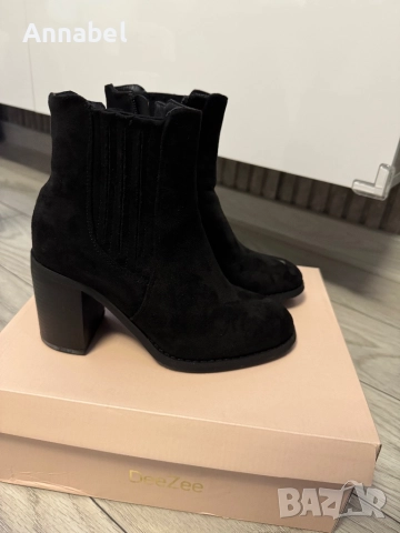 Черни велурени боти 36 размер