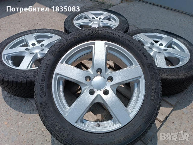 Лети джанти 16ки 5х112 OZ + зимни гуми 205/55/16 Continental