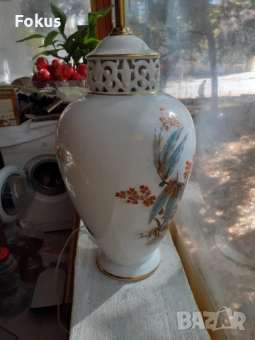 Голяма порцеланова лампа ROSENTHAL порцелан бронз, снимка 4 - Антикварни и старинни предмети - 53408727