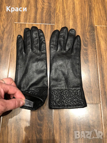 Дамски кожени ръкавици от естествена кожа, снимка 2 - Ръкавици - 36380766