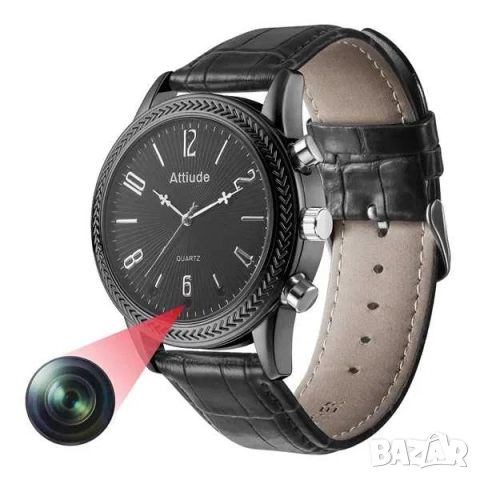 Скрита Камера в ръчен часовник и кожена верижка с нощно виждане, снимка 2 - Други - 52071942