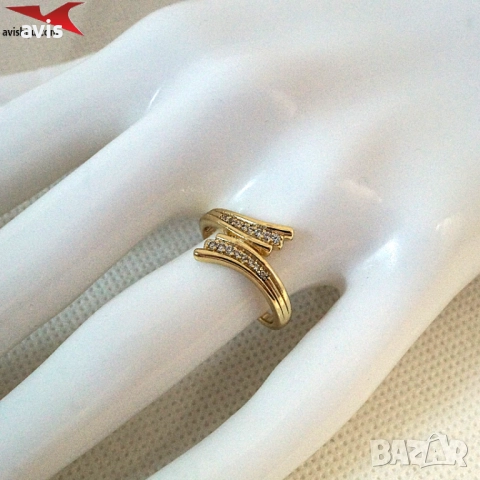 Пръстен с 14К златно покритие 224838, снимка 4 - Пръстени - 52926485