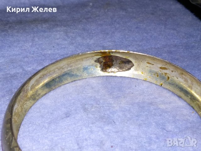 СТАРА ПОСРЕБРЕНА ФЛОРАЛНО ОРНАМЕНТИРАНА ВИНТИДЖ - АРТ СТОМАНЕНА ГРИВНА 37991, снимка 4 - Гривни - 40867566