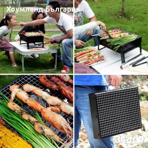 Преносимо сгъваемо барбекю - два размера, снимка 6 - Градинска техника - 49585123