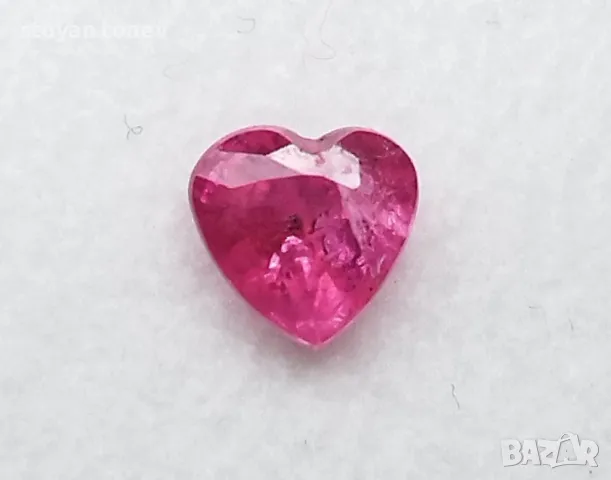 Шпинел с розов цвят и форма на сърце - 0.72кт.! Нов!, снимка 4 - Други - 50089529