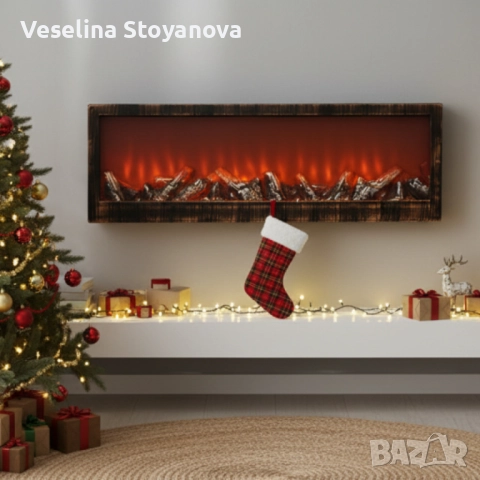 Изкуствена LED камина 24'' – уют и пламък без дим и поддръжка