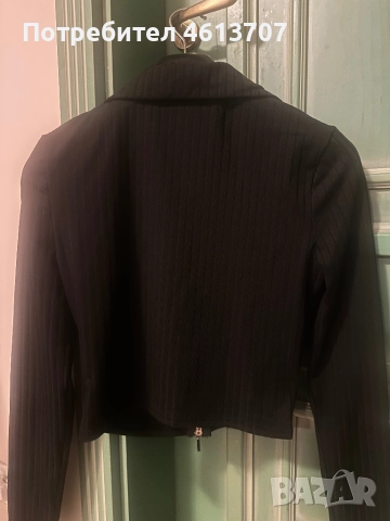 Черен топ с цип, снимка 3 - Блузи с дълъг ръкав и пуловери - 52498256