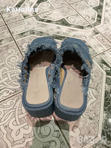 Дънкови сандали с ток, снимка 4 - Дамски обувки на ток - 51259094