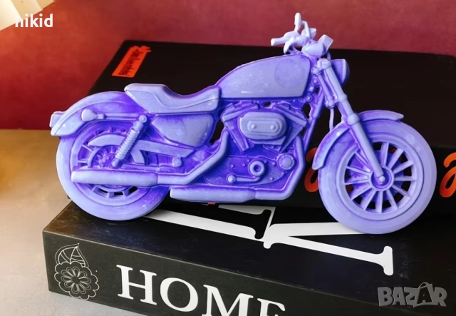 Голям Мотор Мотоциклет силиконов молд форма фондан шоколад смола гипс декор, снимка 2 - Форми - 51828491