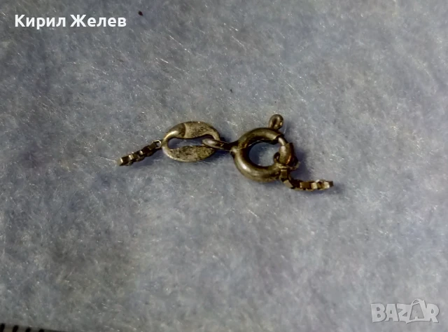 СТАРА СРЕБЪРНА КАРАБИНКА ЗАКОПЧАЛКА За КОЛИЕ ЛАНЕЦ ВЕРИЖКА ГРИВНА СРЕБРО 925 ПРОБА 30233, снимка 6 - Други - 50510893
