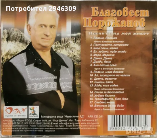Благовест Порожанов - Песните на моя живот, снимка 2 - CD дискове - 48796205