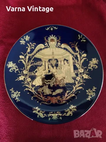 Голяма позлатена колекционерска порцеланова чиния Ф 29,8 см. FINEST CHINESE PORCELAIN
