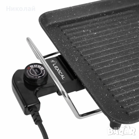 Електрически грил Lexical LBQ-2591 с незалепващо гранитно покритие – Бързо и лесно готвене без услож, снимка 3 - Други стоки за дома - 53098478