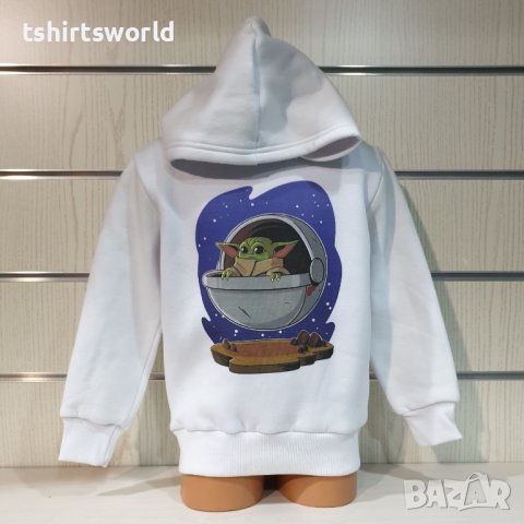 Нов детски суичър с дигитален печат Бейби Йода (BABY YODA), Starwars в бял цвят, снимка 9 - Детски анцузи и суичери - 38507081