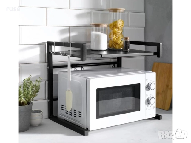 НОВИ! Метален рафт органайзер за микровълнова разтегателен