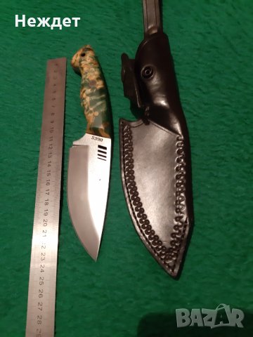 Нож за дране от s390 стомана закалена на 67 hrc. , снимка 2 - Ножове - 35400390