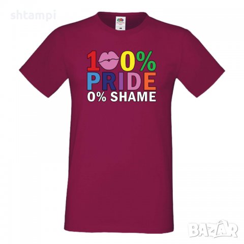  Мъжка тениска 100 percent Pride,Прайд,Празник.Повод,Изненада, снимка 3 - Тениски - 37101999