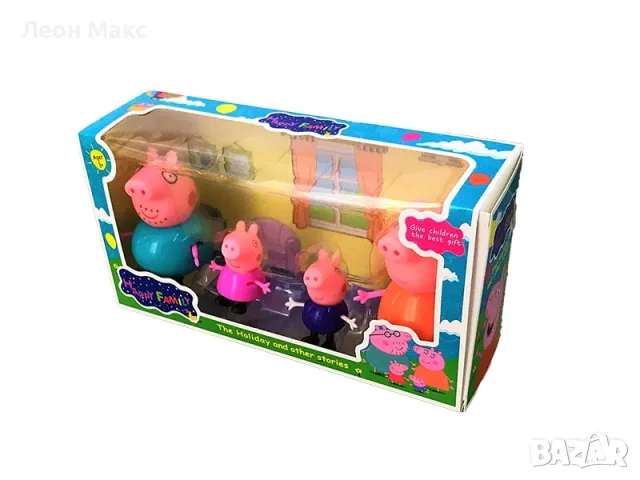 Фигурки Пепа Пиг семейство, Peppa Pig, 4 броя, за торта , снимка 4 - Фигурки - 48372538