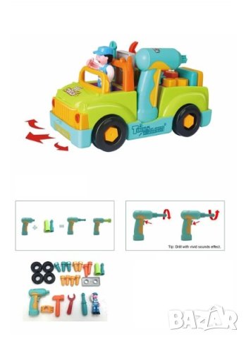 Камион за инструменти със светлини и звуци, снимка 6 - Образователни игри - 43425028
