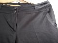 Черен панталон със сатенени мотиви, размер ХL , снимка 2